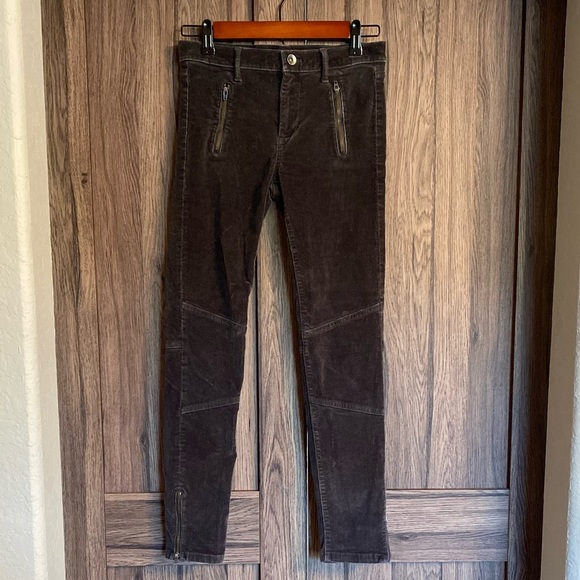 Charcoal Corduroy Skinny Pants - Picture 2 of 14